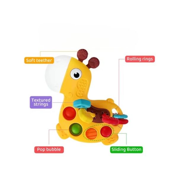 BBO Edukativna igračka za bebe sa aktivnostima Žirafa Lala Le - HE0196