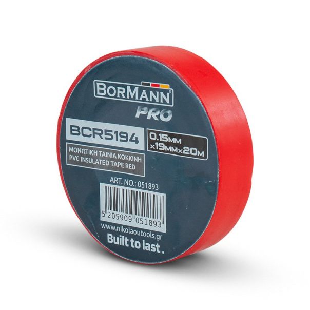 BORMANN PRO Izolir traka PVC crvena 0.15mmx19mmx20m - BCR5182-10