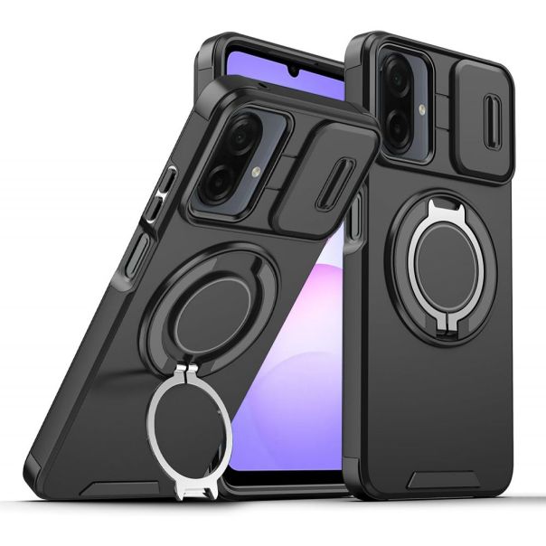 Maska za Samsung A075F Galaxy A07 crna CamShield Ring stand - 223403