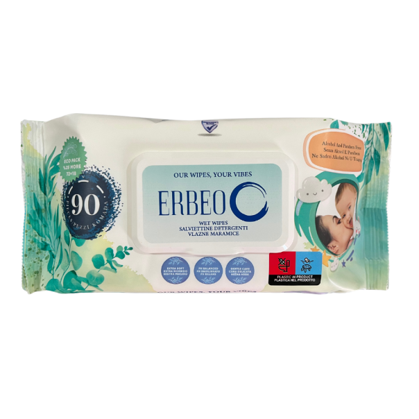 ERBEO Vlažne maramice Sensitive XL, 90 komada, 20 Pakovanja - M20-EBWPST902406