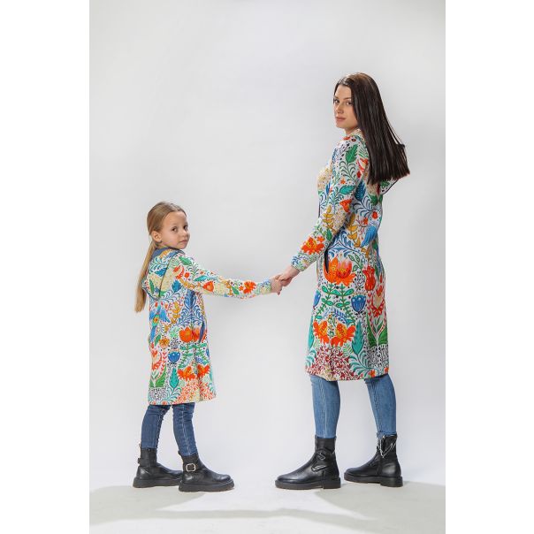 BAIKA Štrikani kaput za žene - Beli Eden - KOBED