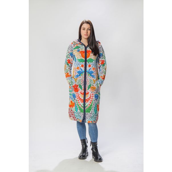 BAIKA Štrikani kaput za žene - Beli Eden - KOBED