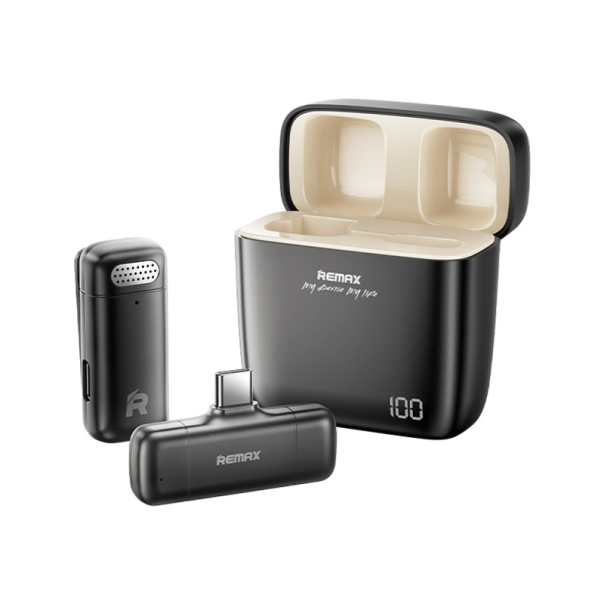 Bezicni mikrofon Lavalier Remax K13 1u1 za mobilni telefon Type-C crni - 618501