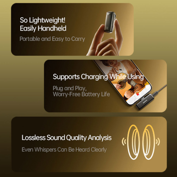 Bezicni mikrofon Lavalier REMAX K15 2u1 za mobilni telefon Type-C crni - 618503