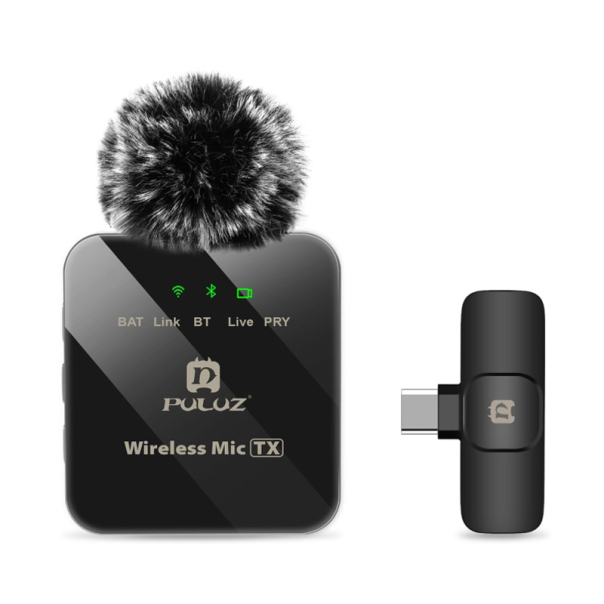 Bezicni mikrofon Lavalier za mobilni telefon PULUZ PU646B Type-C - 612996