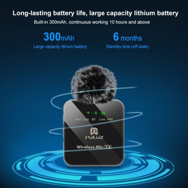 Bezicni mikrofon Lavalier za mobilni telefon PULUZ PU645B iPhone Lightning - 612995