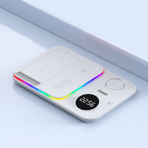 Bezicni punjač 5u1 Magsafe RGB A82 30W beli - 602365