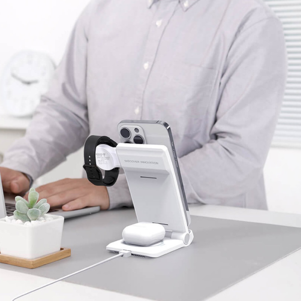 Bezicni punjač Nillkin Magsafe PowerTrio 3u1 za Apple uredjaje - 603683