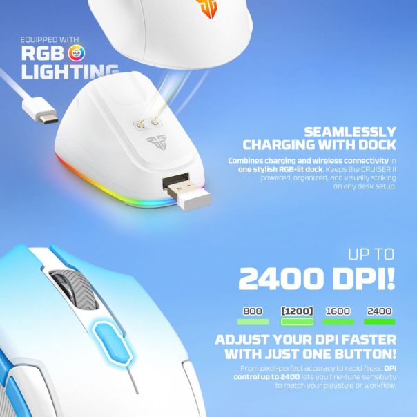 Mis Wireless Fantech WG11V2RD Cruiser II crni - EP3093782