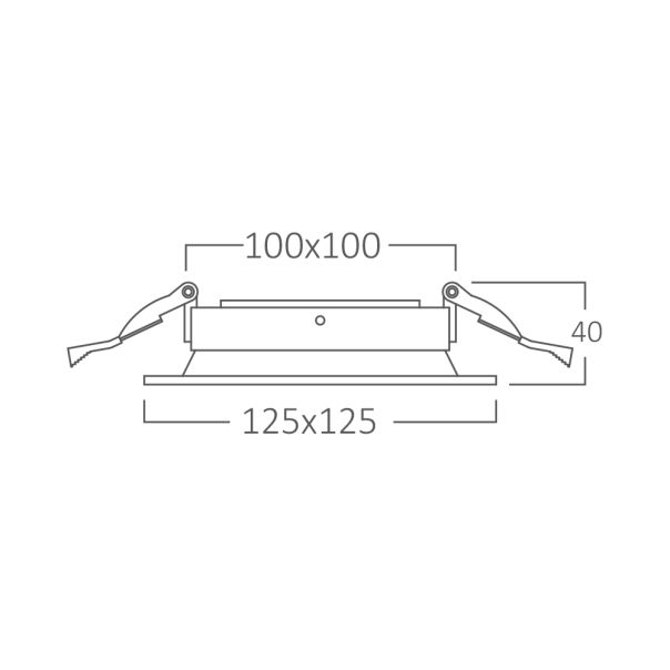 BRAYTRON LED spot svetiljka BRY-GATA-B-1D-SQR-BLC-BLC - BH03-00751