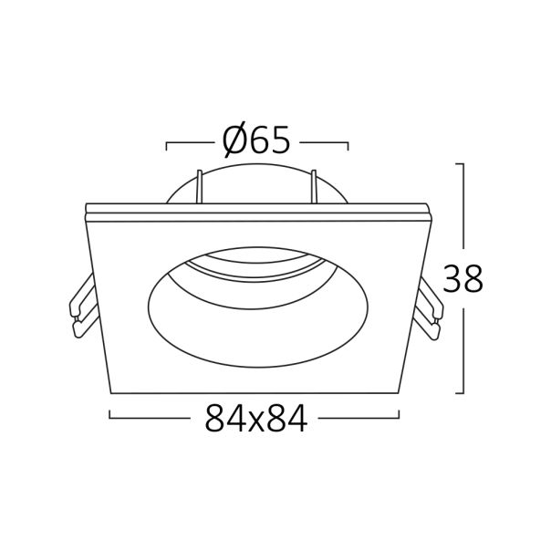 BRAYTRON LED spot svetiljka BRY-TETRA-IP-SQR-BLC-IP54 - BH03-02111
