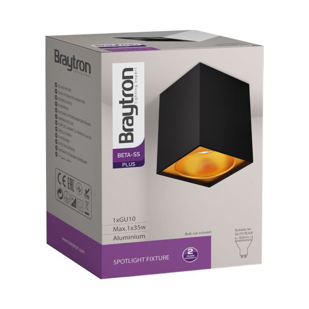 BRAYTRON LED spot svetiljka BRY-BETA-9414-SQR-BLC-GU10 - BH04-00111