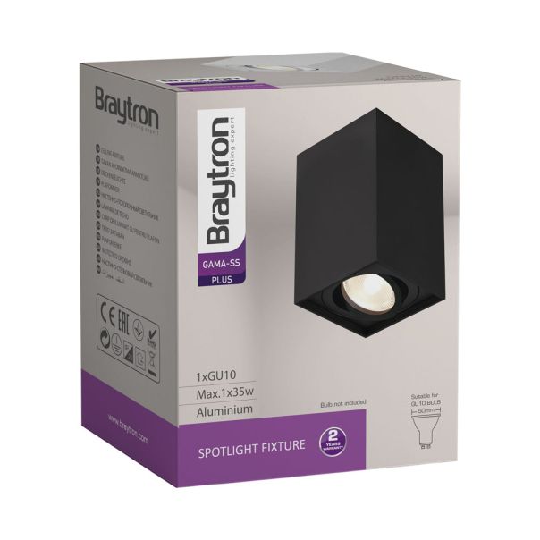 BRAYTRON LED spot svetiljka BRY-GAMA-9412-SQR-BLC-GU10 - BH04-00211