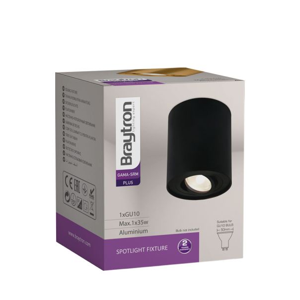 BRAYTRON LED spot svetiljka BRY-GAMA-8010-RND-BLC-GU10 - BH04-00301