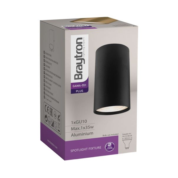 BRAYTRON LED spot svetiljka BRY-GAMA-5510-RND-BLC-GU10 - BH04-00501