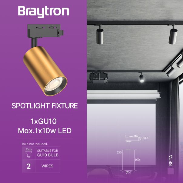 BRAYTRON LED spot svetiljka BRY-BETA-TR2-GLD-GU10-2WRS - BH04-10606