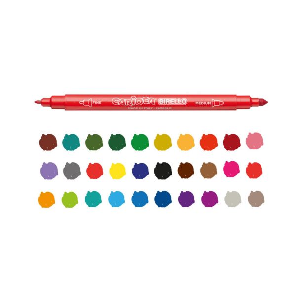 CARIOCA Flomasteri dupli Birello, set 1/30 42841 - 42841