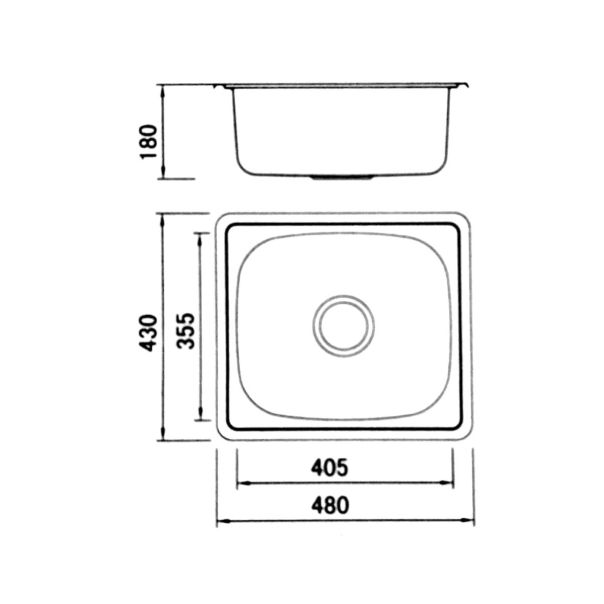 Boloco Inox ugradna sudopera ø90 48x43cm BL 604 - 11981-1