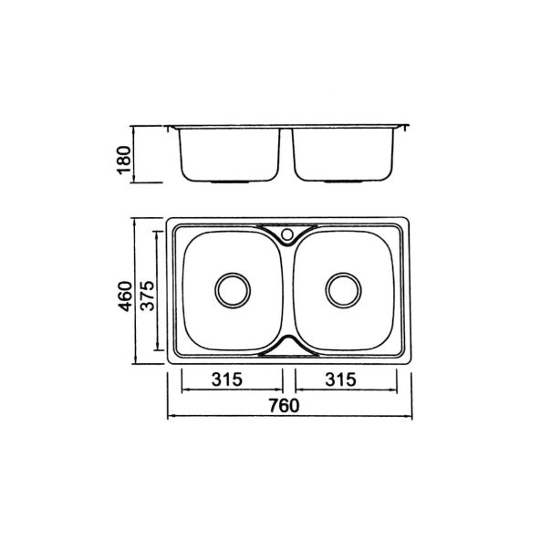 Boloco Inox ugradna sudopera ø90 76×46cm BL 813 - BL-813