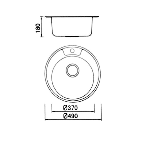 Boloco Inox ugradna sudopera ø90 49cm BL 858 - 12465