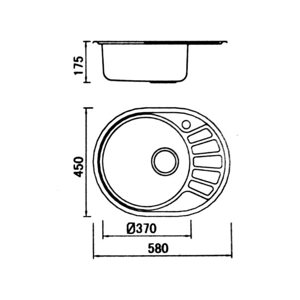 Boloco Inox ugradna sudopera ø90 58x45cm BL 904 - 12384