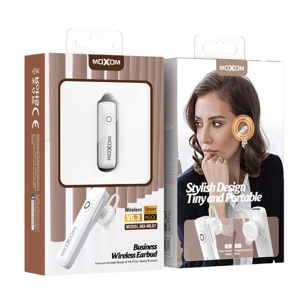 MOXOM Bluetooth headset (slušalica) MX-WL67, bela - BL305