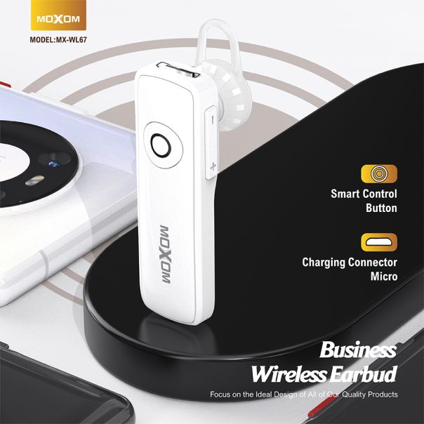 MOXOM Bluetooth headset (slušalica) MX-WL67, crna - BL306