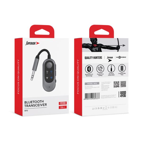 Bluetooth Transceiver Superior W10 AUX 3.5mm crni - EP3026925