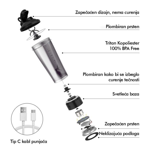 RING Električni proteinski šejker - 3850-1
