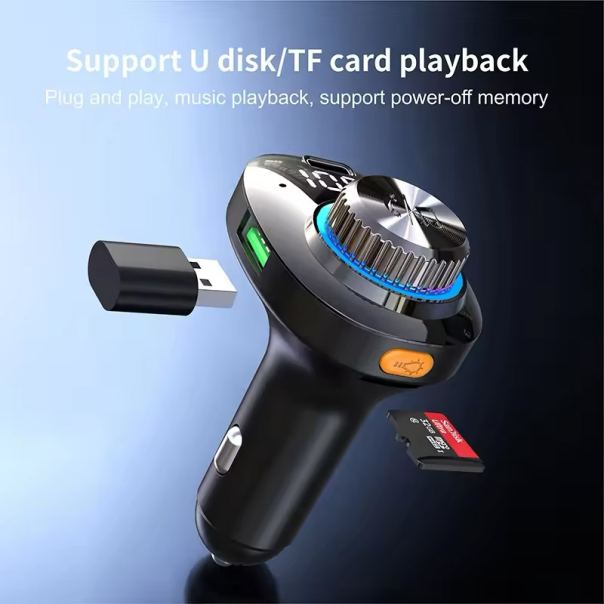Bluetooth FM LED Transmiter C19 crni - 614209