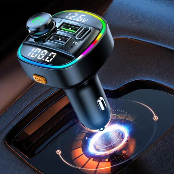 Bluetooth FM LED Transmiter C22PD 20W crni - 605125