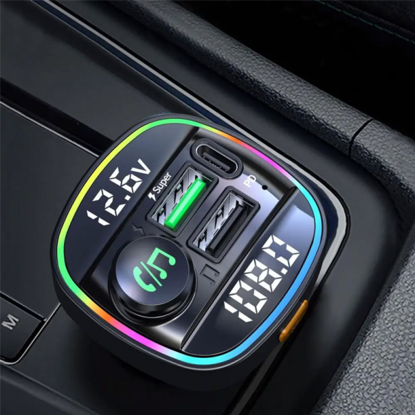 Bluetooth FM LED Transmiter C22PD 20W crni - 605125