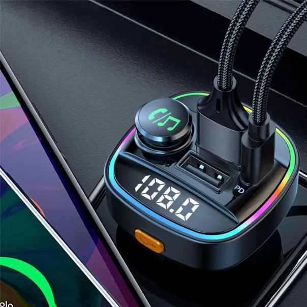 Bluetooth FM LED Transmiter C22PD 20W crni - 605125