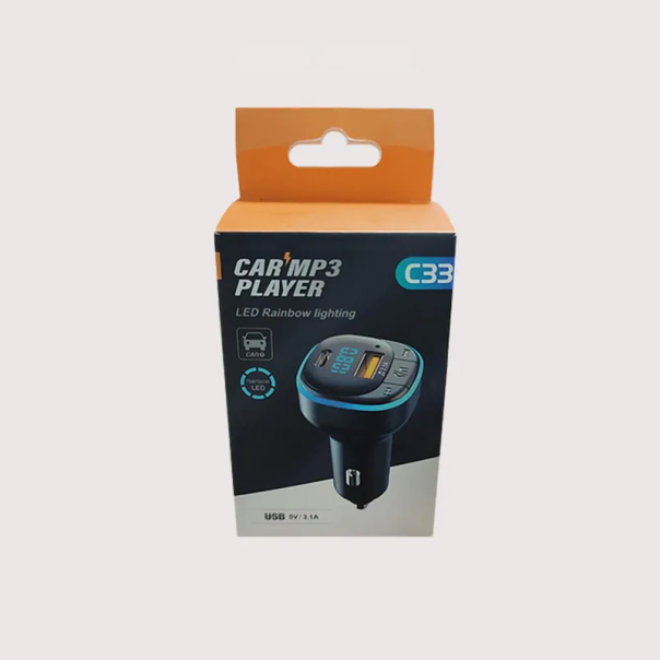 Bluetooth FM LED Transmiter C33 5V/ 3.1A crni - 600230