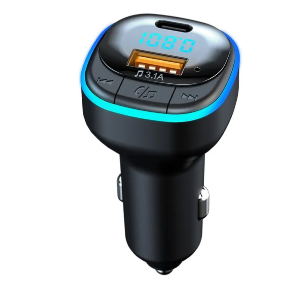 Bluetooth FM LED Transmiter C33 5V/ 3.1A crni - 600230