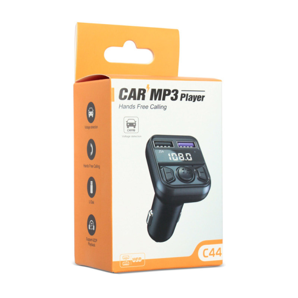 Bluetooth FM LED Transmiter C44 5V/ 3.1A crni - 612002