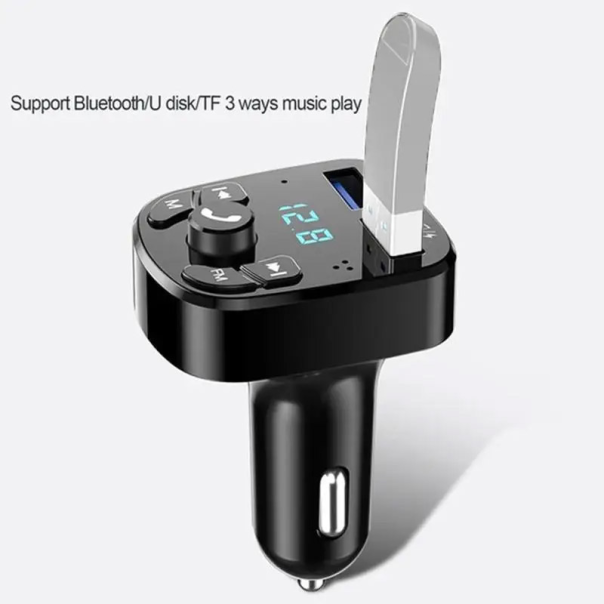 Bluetooth FM Transmiter S5 USBx2 crni - 607316