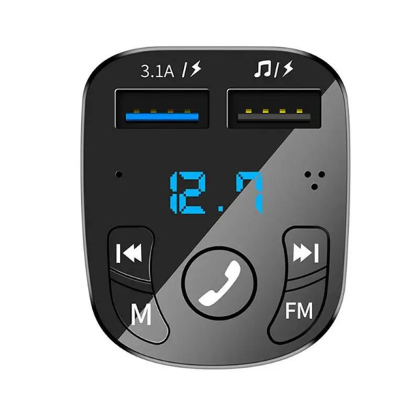 Bluetooth FM Transmiter S5 USBx2 crni - 607316
