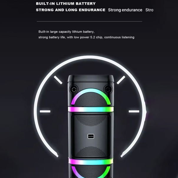 Bluetooth LED zvučnik BS-115 Blueseed crni - 612003