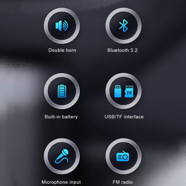 Bluetooth LED zvučnik BS-115 Blueseed crni - 612003