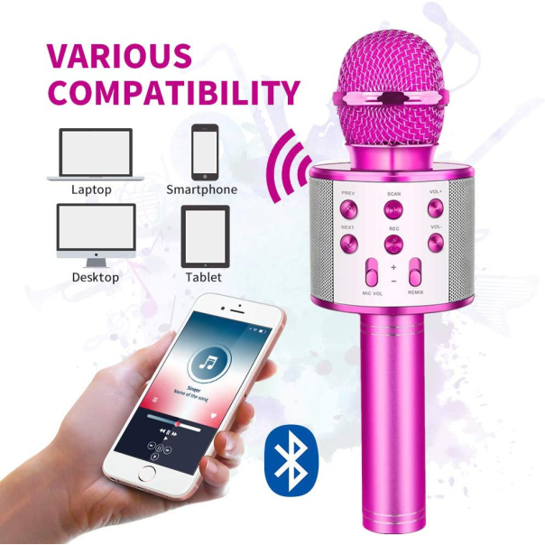 Bluetooth mikrofon pink - 206518