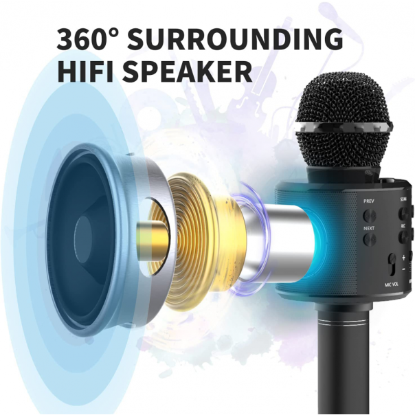 Bluetooth mikrofon roze - 206519