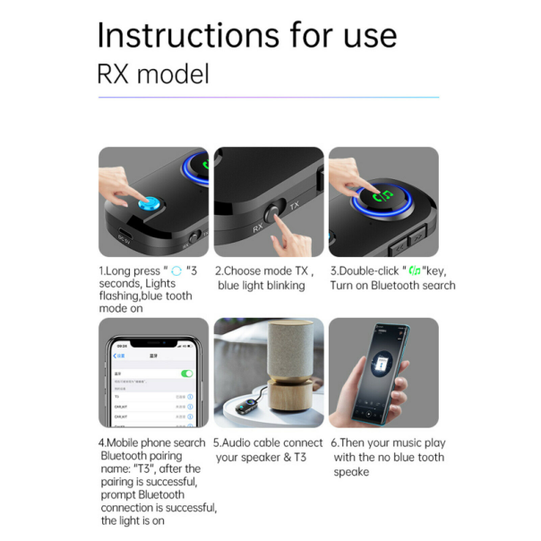 Bluetooth player T3 crni - 91084