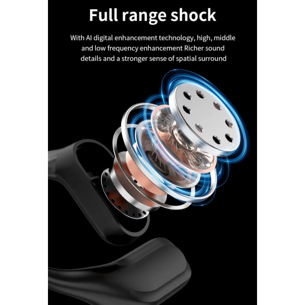 Bluetooth slušalice A16 Mini Pro sa AI prevodiocem crne - 222304