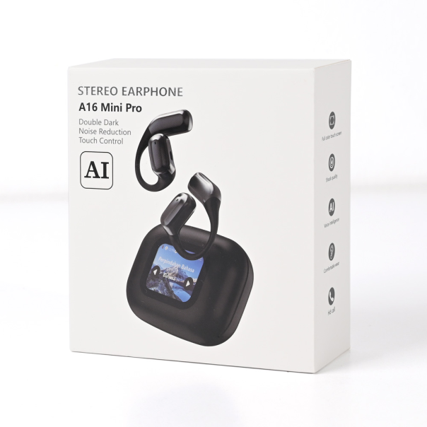 Bluetooth slušalice A16 Mini Pro sa AI prevodiocem crne - 222304