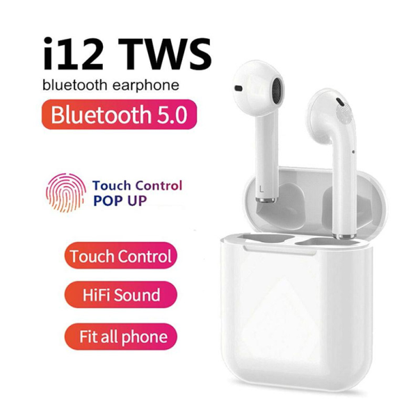Bluetooth slušalice AirPhones i12 TWS bele - 056986