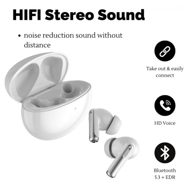 Bluetooth slusalice Airpods Soke XY-70 ANC bele - 218354