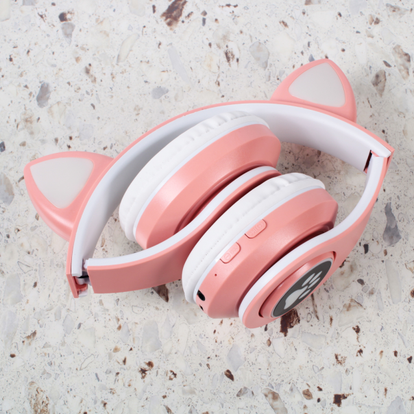 Bluetooth slusalice Cat Ear svetlo roze - 206527-1