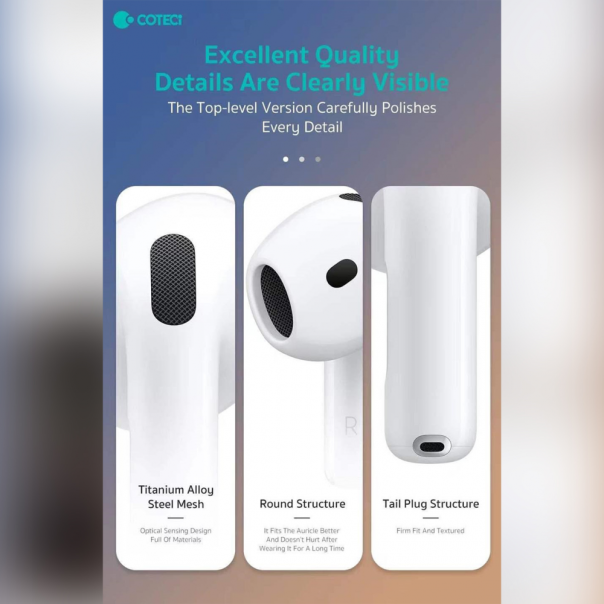 Bluetooth slusalice Coteci MS-020 bele - 222494