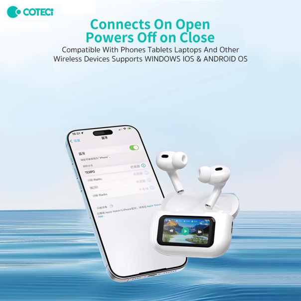 Bluetooth slusalice Coteci MS-028 AI bele - 222497